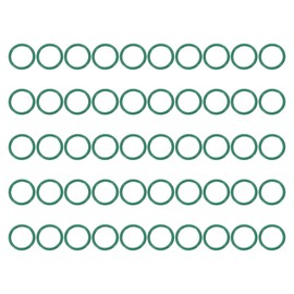 PATIKIL Fluorine Rubber O-Ring 14.5mm OD 11.5mm ID 1.5mm Width, 50Pcs Metric FKM Sealing Gasket Replacement for Seal Plumbing and Faucet Hose Machinery Plumbing Valves, Green