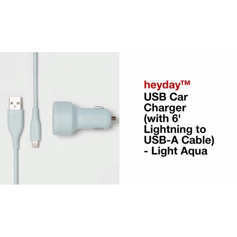 Heyday 6ft. Car Charging Kit - USB-C to USB-C -