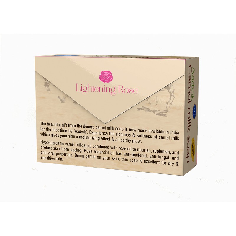 Aadvik Camel Milk Soap with Rose Essetial Oil 100g