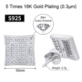 VEXXS 925 Sterling Silver Stud Earrings8