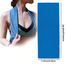 100 * 30CM Cooling Towel Ice Towel Microfiber Towel Soft Breathable Towel Instant Evaporative Cooling for Yoga, Travel, Golf, Gym,Camping, Fitness For Men and Women - 4Pack