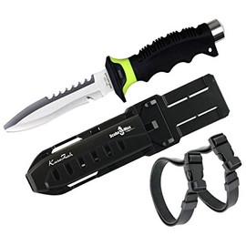 Scuba Max KN-601 420 HD Stainless Steel Full Size Dive Knife (Neon Yellow)