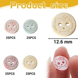 100PCS Baby Buttons for Cardigans – Soft 4-Hole Sewing Buttons in 4 Colors for Baby Clothes, DIY Crafts, Handmade Accessories – Small Decorative Buttons for Knitting, Sewing & Babywear Projects.