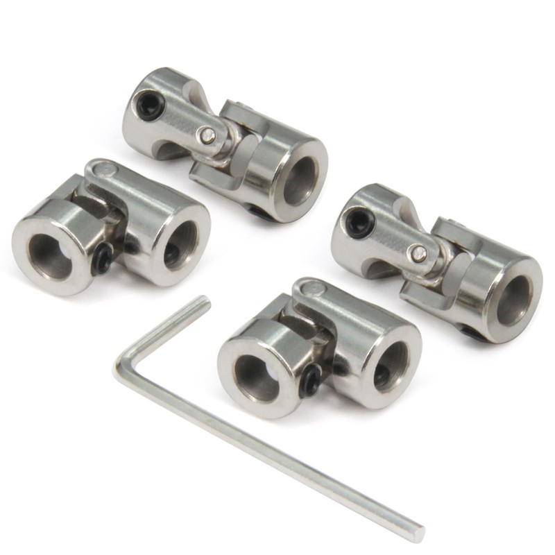 Yeebyee 6mm to 6mm Rotatable Universal Steering Joint Shaft Coupling