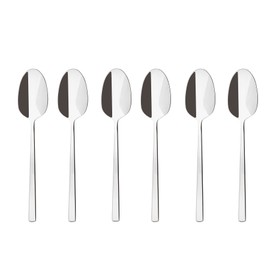 Sambonet 52562A3 Set Löffel, Moka-Löffel - Kaffee, für 6 Personen, Spülmaschinenfest, aus Edelstahl 18/10, Silber / Schwarz