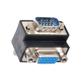 CY 270 Degree Right Angled VGA SVGA 15pin Male To Female Extension Adapter