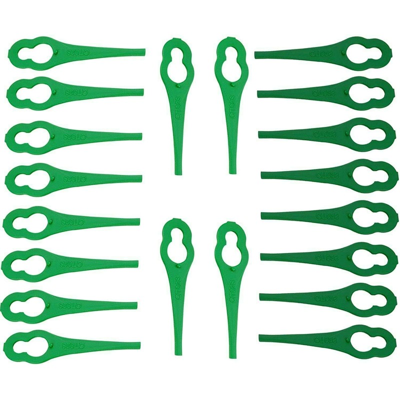 20x ALM QT028 plastic blades suitable for Gtech Qualcast Bosch