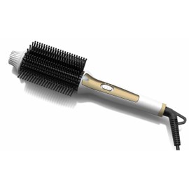Tru Beauty, 2-in-1 Hot Styling Brush, Ionic Tourmaline Barrel - White/Gold