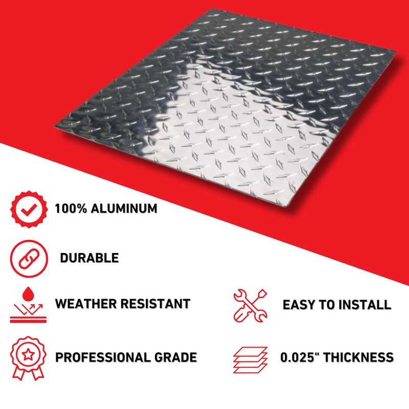 EAGLE 1 8FT Long FT Embossed Aluminum Diamond Checker Plate-