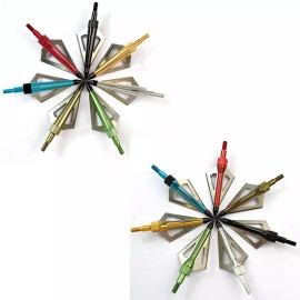 YLSIO Archery Broadheads 100grain 3 Blade Broad Arrow Screw Tips Hunting Points - Silver