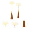 NUOBESTY 6pcs Delicate Hollow Metal Bookmarks Tassels Ginkgo and Lightweight