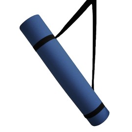 Thick Yoga Mat for Exercise & Pilates – Non Slip Yoga Mats with Strap, Extra Wide Gym Matt for Home, Lightweight & Durable Pilates Mat for Studio Fitness (Dark Blue)