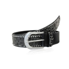 irisaa Women's Wide Vintage Style Rivet Belt, Vintage Style, Jeans Belt - black, size: 90