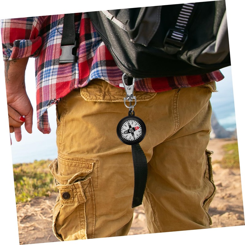 Outanaya Compass Keychain Set for Hiking 2pcs Mini Compass Scale