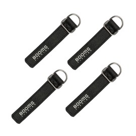 Booms Fishing RB1 New Fishing Rod Belt Butt Belt Rod Belt Fishing Tackle Pack of 4 Small Black