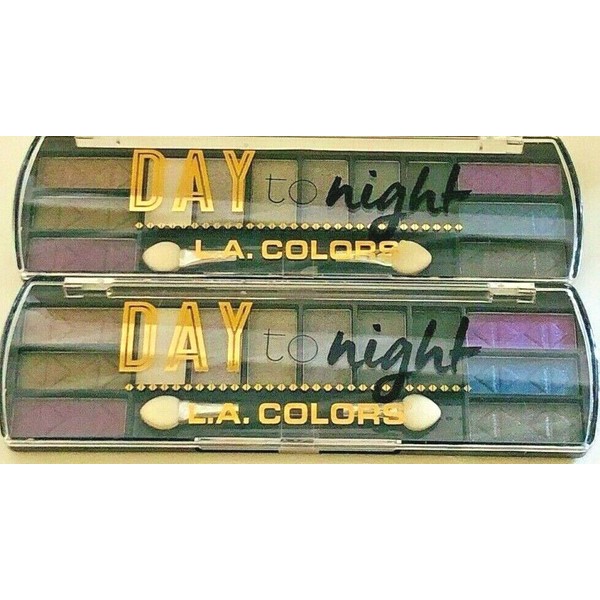 L.A. Colors Long Lasting Day to Night Eyeshadow Palette CES426 Nightfall 2 piece