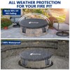 Exokugo Outdoor Built In Stone Firepit Covers Round,60-64 Inch Round