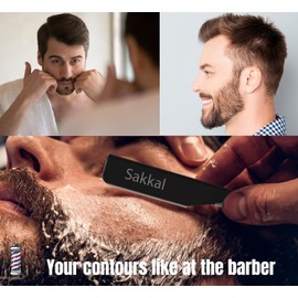 Barber Straight Razor Kit for Men | Premium | 20 Half Blades Shaving Blade Set with Leather Case | Beard and Face Grooming Accessories (Black 2)