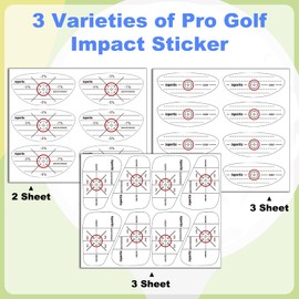 Jsportic Golf Impact Tape Clear Golf Club Stickers for Accurate Ball Striking Sticky Golf Pro Club Sweet Spot Analysis Improves Skills Quality Training Aid for Golf Beginners and Fans 60 Pack