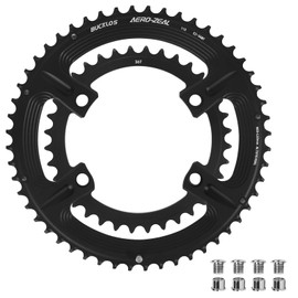 BUCKLOS 110 BCD Road Bike Chainring, Double 34T/36T/39T/50T/52T/53T 7075-T651 Aluminum Chainrings Compatible R7100/R8100/R9100/R9200/4700/5800/6800 for 10/11 /12 Speed