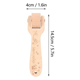 TITA-DONG Tailors Clapper Seam Roller Point Turner Sewing Tool, Wooden Sewing Tool Set with Seam Roller and Point Turner for Quilting for Sewing Quilting