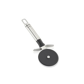 Leifheit Pizzaschneider NylonSterling-Serie, Pizzaroller aus Edelstahl mit Nylonrad, Schneiden ohne Kratzer, Pizza cutter mit ovaler Griffform, Fingerschutz und praktischer Aufhängeöse, silber