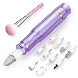 Subay Professional Manicure Pedicure Kit, Electric Nail Drill Set with LED Display, 25000RPM, 11-Piece Attachments Plus 20 Sanding Bands, Nail Grinder Tool for Women Men Baby Pets (3.Purple)
