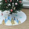 SIRIPHUM White Canvas Christmas Tree Skirt 48 Inch, Gold Glitter