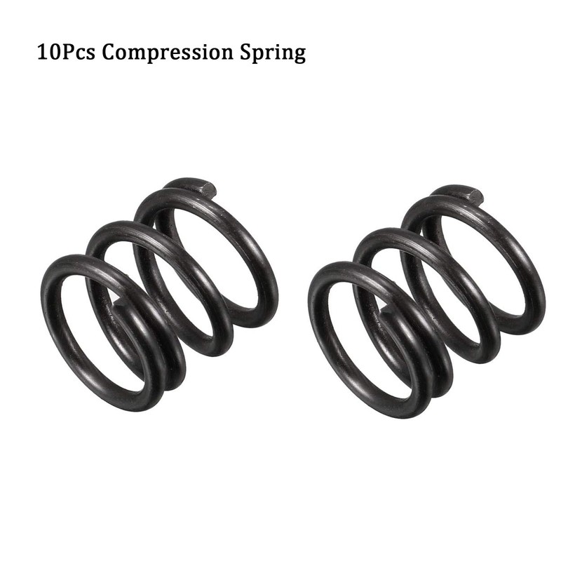 TOP-VIGOR 10Pcs Compression Spring, 1.2mm Wire Dia, 10mm OD, 10mm
