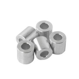 Aluminum Spacer 1/2" OD x 1/4" ID x Choose Your Length, Round Spacer Unthreaded Standoff Bushing Plain Finish, Fits Screws Bolts 1/4" or M6 by Metal Spacers Online (1/2" Length, 10 Pack)