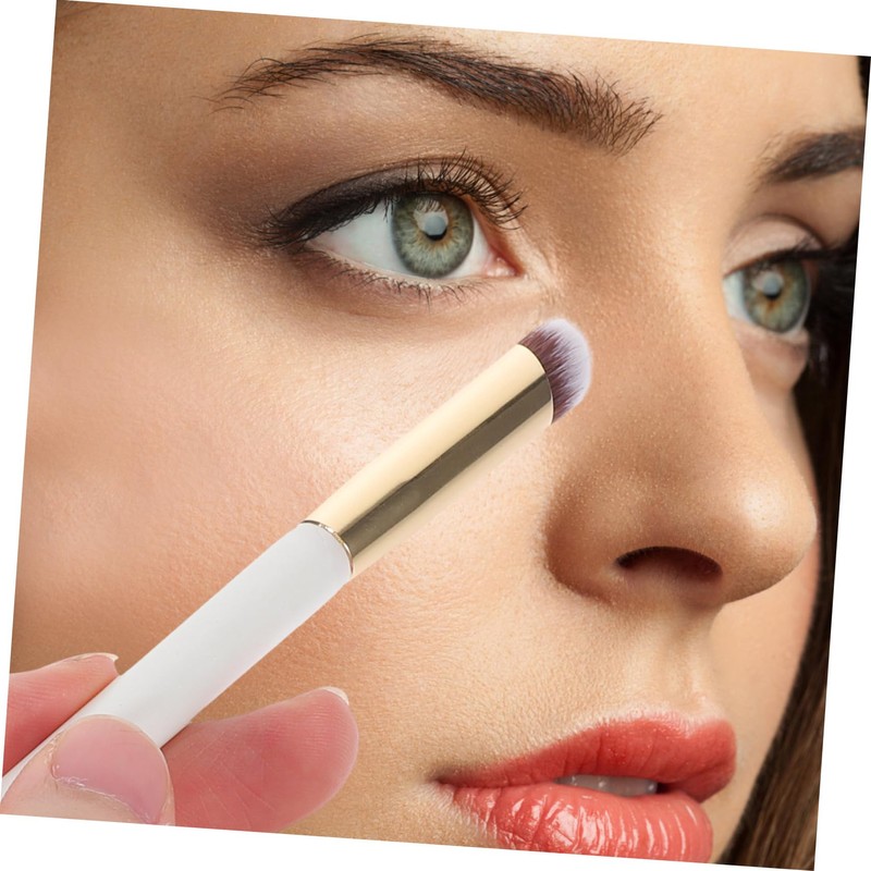 Baluue 10pcs Angled Concealer Brushes Eye Makeup Brushes for Smooth
