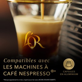 L’OR Espresso Coffee Colombia Intensity 8 – Nespresso®* Compatible Aluminium Coffee Capsules - 10 Packs of 10 Capsules (100 Drinks)