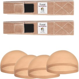 Paquete de 2 bandas de agarre de peluca para mantener las pelucas en su lugar de terciopelo seguro, agarre ajustable para peluca, diadema para mantenerse en su lugar, bandas antideslizantes, accesorios de peluca para mujeres