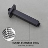 HOMYEP 8 Inch Square Shower Arm with Flange, Straight Extension