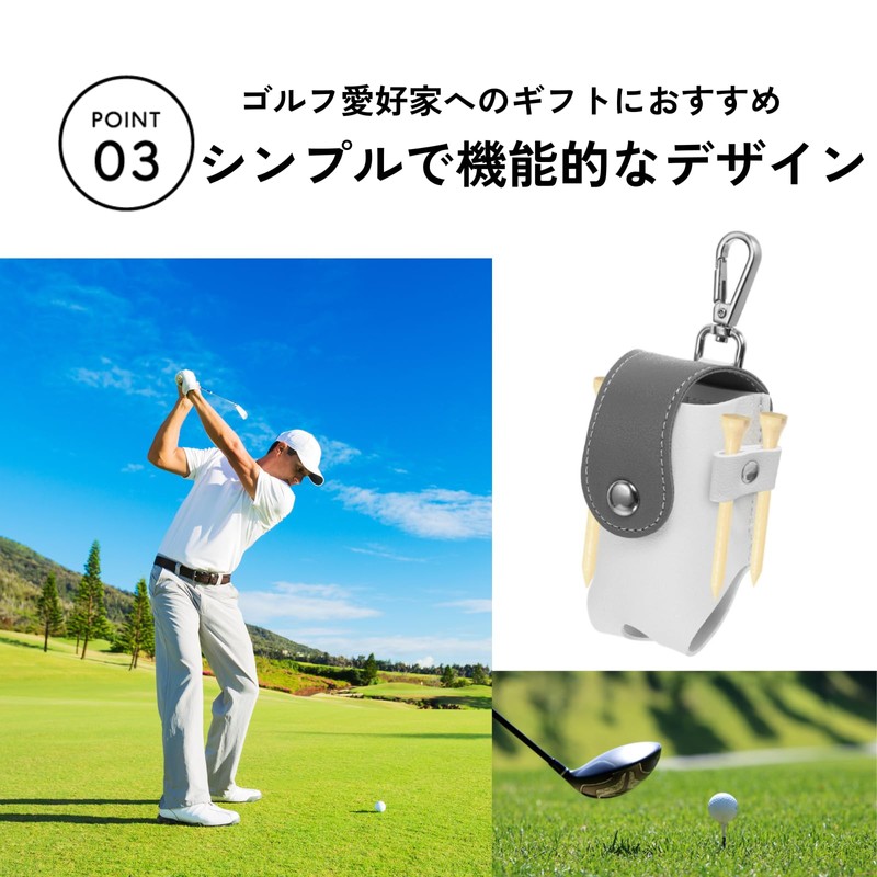 DIZLAS Golf Ball Case, Golf Equipment, 2 Balls, Golf Pouch,