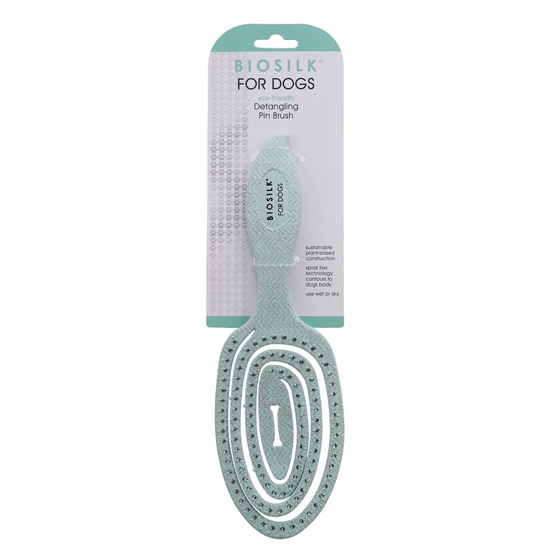 BioSilk for Pets Eco Friendly Detangling Pin Brush for Dogs,