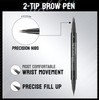 Eyebrow Pencil Dark Brown, Smudge-proof Eyebrow Pencil with 2 Fork
