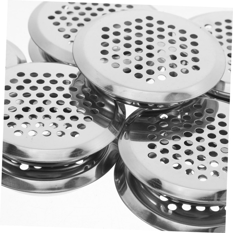 Mipcase 20pcs Stainless Steel Round Vent Covers for Shoe Cabinets