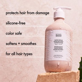 BONDIBOOST BONDIBOOST Rapid Repair Bond Builder + Conditioner for Damaged Hair [10.14 fl oz], Strengthen + Hydrate + Restores Hair Health with Deep Conditioning Treatment
