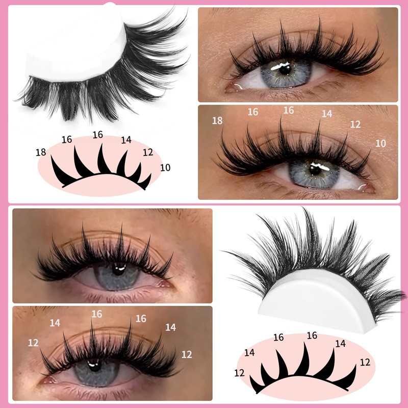 Doll Lash Clusters Manga Eyelash Extensions Cosplay Spiky Individual Lashes
