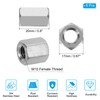 PATIKIL M10x1.5mm Stainless Steel Hex Coupling Nuts, 6pcs 20mm(0.8") Long