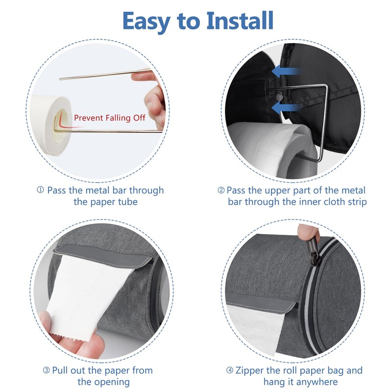 Hanging Toilet Paper Holder Cat Proof Roll Tissue Storage Waterproof