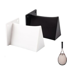 Wall Mount Tennis Racket Holder, 2PCS Storage Hooks for Rackets Stylish Appearance – Universal Wall Mounted Display Stand for Garage, Bedroom, Gym, Home – Tennis Gift Idea