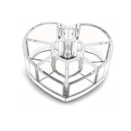 zaoalife Heart-shaped Makeup Storage Box Transparent Cosmetic Lipstick Display Holder Vanity Makeup Organizer