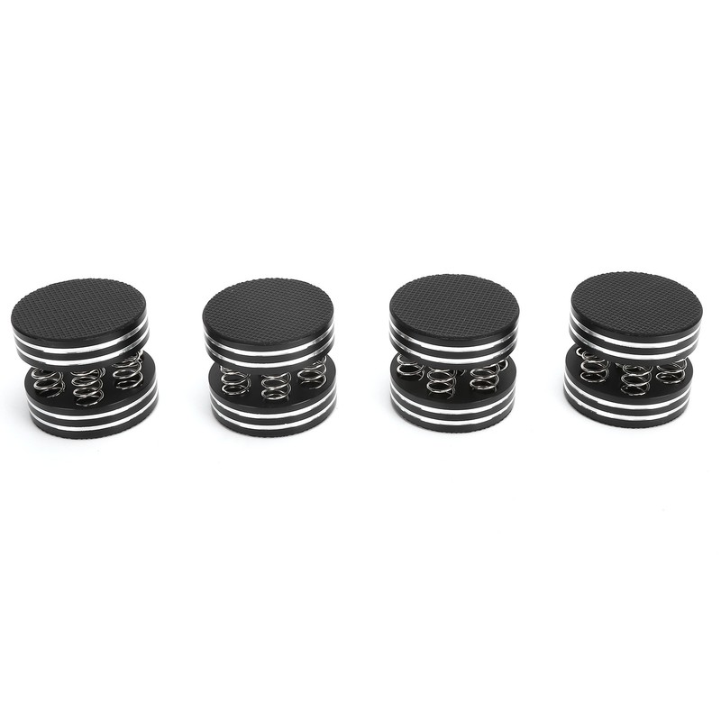 4PCS Spring Speaker Spikes Sound Dampening Feet for HiFi Amplifier/Speaker/Turntable/PlayerBlack