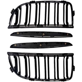 2 Pcs Black Gloss Front Grille for E90 E91 325i 328i 335i 2005-2008
