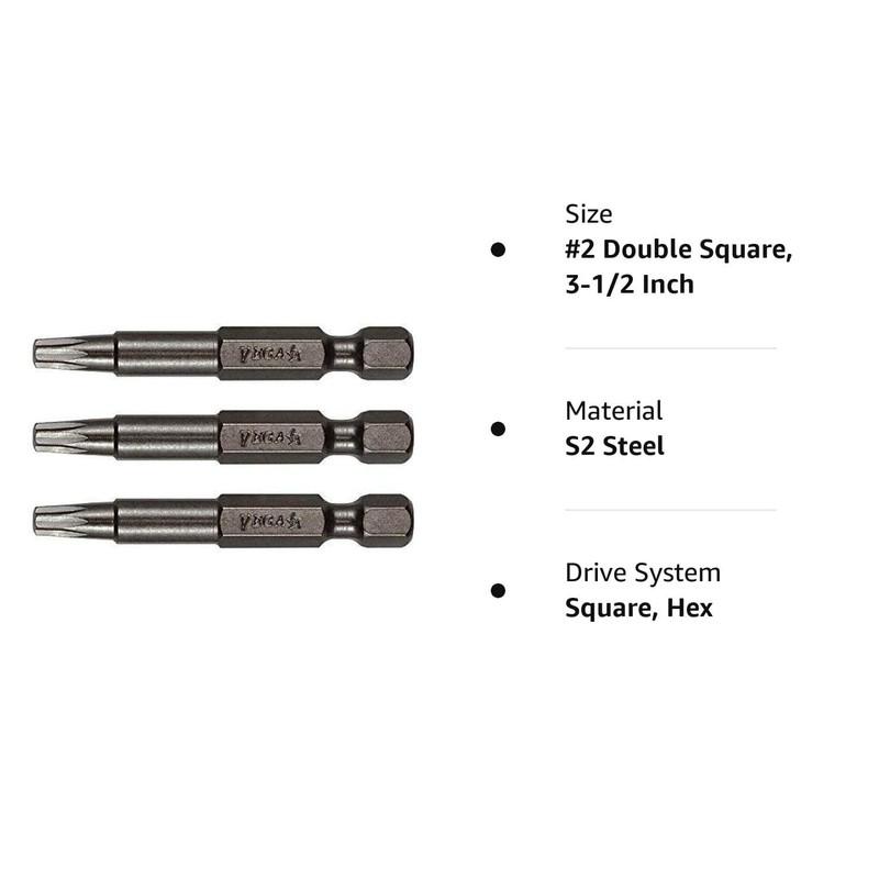 8 Point Star Bit. VEGA Double Square #2 Professional Grade