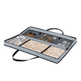 Hillington Wrapping Paper Fabric Storage Bag with Pouch (82 x 34 x 13 cm) Water and Dust Resistant Holder for Rolls of Paper, Pocket for Gift Tags & Bows