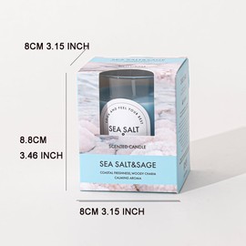 Soy Wax Scented Candle in Glass Jar 6 Scents Aromatherapy Candle| 28-Hour Long Burn | Plant Essential Oils | Home Aroma & Decor (Balsam Cedarwood)