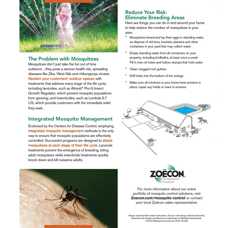 Zoecon Altosid Liquid Larvicide Kills Mosquito Larvae 16 fl oz